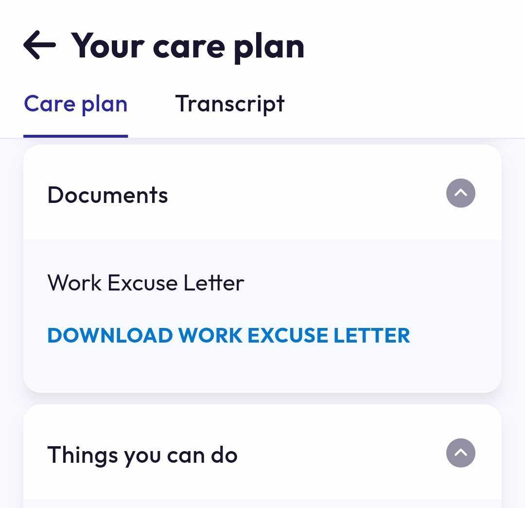 Where do I find my doctor's note? – Transcarent